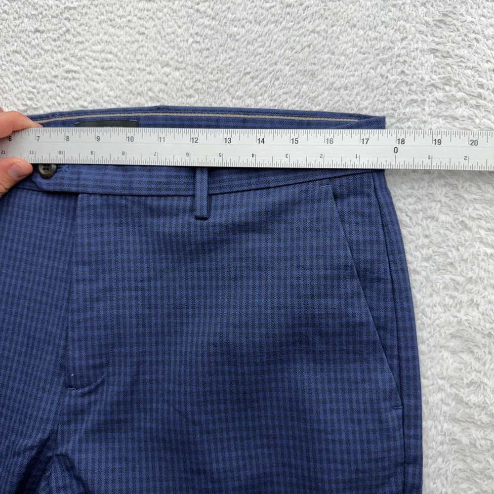 Banana Republic Grayson Slim Tapered Ankle Pant Mens 34x30 Blue Textured NWT